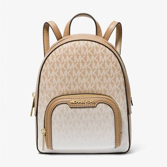 Michael Kors Backpack Jaycee Extra-Small Ombré Logo Convertible Backpack Camel main image 5